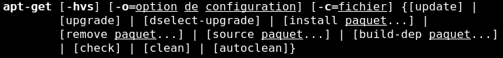 SYNOPSIS de apt-get