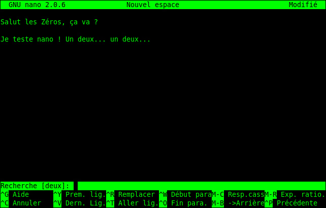 Recherche dans Nano
